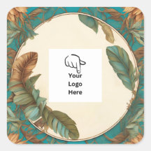 Customisable Feathers Logo Packaging Sticker