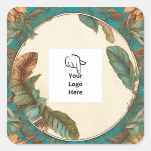 Customisable Feathers Logo Packaging Sticker