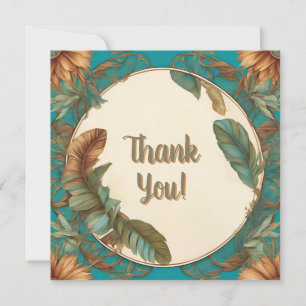 Customisable Feathers Thank You Discount Holiday Card