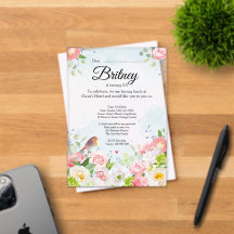 Customisable Female Birthday Invitation – Clear