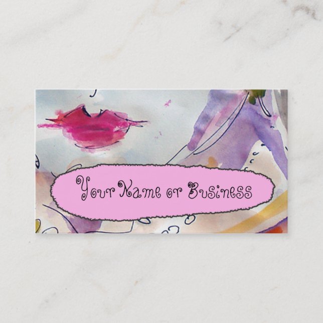 Customisable Feminine Profile Cards # 9826Fem Busi (Front)
