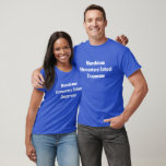 Customisable Field Trip Chaperone Blue T-Shirt<br><div class="desc">Personalise your own preschool,  elementary,  or middle school chaperone t-shirts with your school colour blue for field trips and other school events with parent volunteers like track and field day.</div>