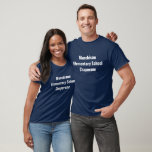 Customisable Field Trip Chaperone Navy Blue T-Shirt<br><div class="desc">Personalise your own preschool,  elementary,  or middle school chaperone t-shirts with your school colour for field trips and other school events with parent volunteers like track and field day.</div>