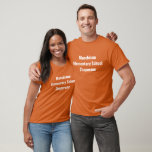 Customisable Field Trip Chaperone Orange T-Shirt<br><div class="desc">Personalise your own preschool,  elementary,  or middle school chaperone t-shirts with your school colour orange for field trips and other school events with parent volunteers like track and field day.</div>