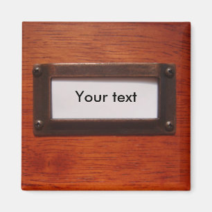 Customisable file cabinet label magnet