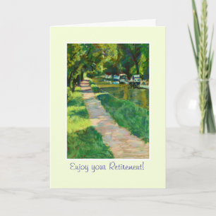 Customisable Fine Art Greeting Card, Canal Towpath Card