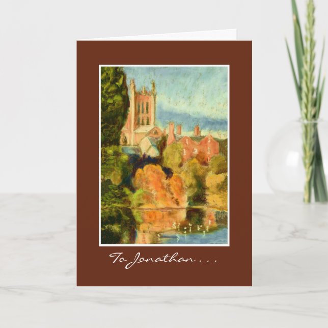 Customisable Fine Art Greeting Card, Cathedral Card (Front)