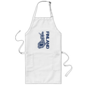 Customisable FINLAND MAP apron - choose style