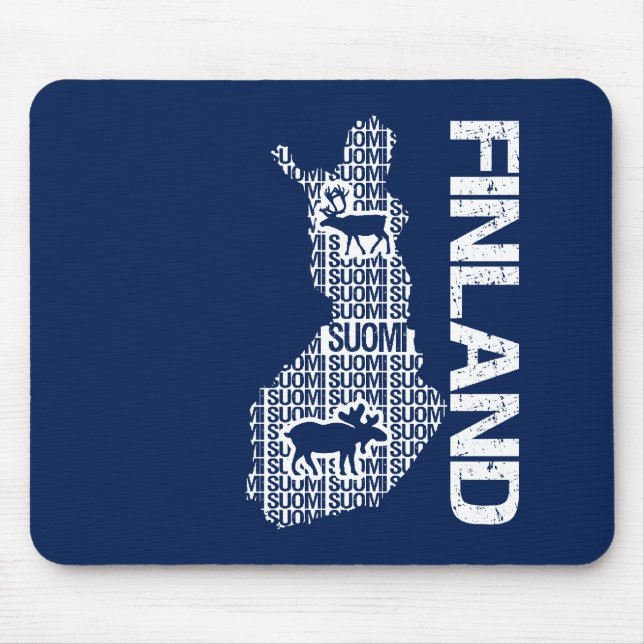 Customisable FINLAND MAP mousepad (Front)