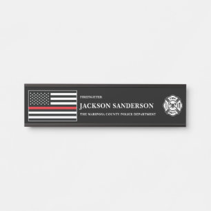 Customisable Firefighter Fire Department Logo Door Sign