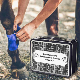 Customisable First Aid Equine Emergency Container Metal Lunch Box