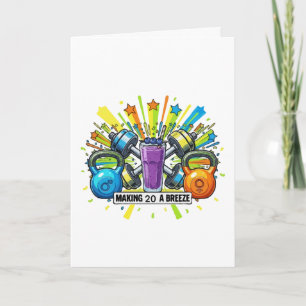 Customisable Fitness Smoothie Celebration Card