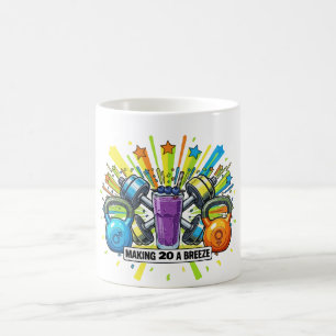 Customisable Fitness Smoothie Celebration Coffee Mug