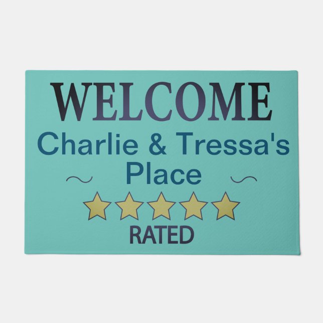 Customisable Five Star Doormat (Front)