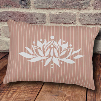 Customisable Flaming Lotus Flower Accent Pillow