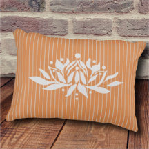 Customisable Flaming Lotus Flower Accent Pillow
