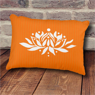 Customisable Flaming Lotus Flower Accent Pillow