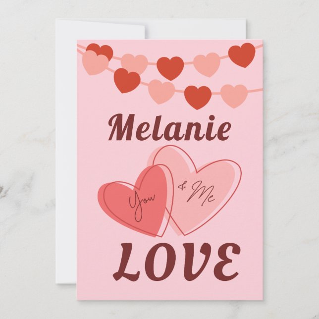 Customisable Flat Valentine's Day Card (Front)