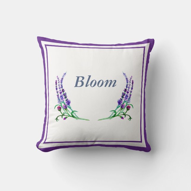 Customisable Floral Accent Pillow (Front)