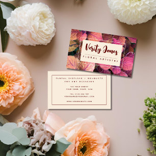 Customisable Floral Business Card