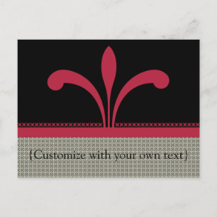 Customisable Floral Chic Postcard, Magenta Postcard