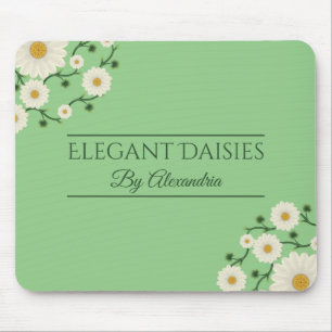 Customisable Floral Daisy Event Planner Mouse Pad