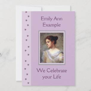 Customisable Floral Funeral / Wake / Memorial Invitation