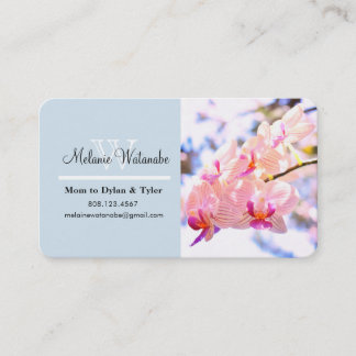 Customisable floral mummy calling card