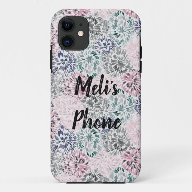 Customisable Floral Pastel  Case-Mate iPhone Case (Back)