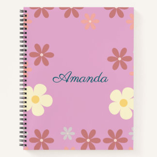 Customisable Floral Pattern Design Notebook
