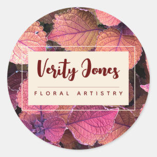 Customisable Floral Round Stickers