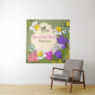 Customisable Floral Tapestry