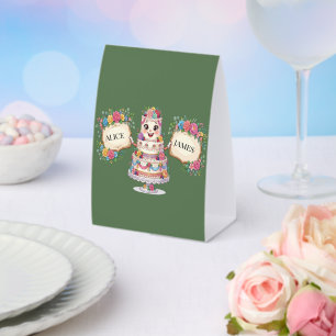 Customisable Floral Wedding Cake Welcome Sign