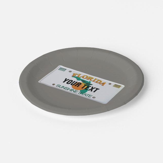 (Customisable) Florida License Plate (Angled)