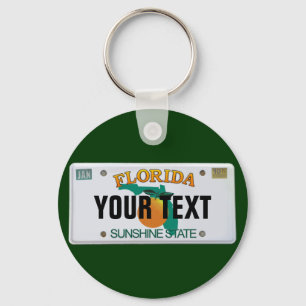 (Customisable) Florida License Plate Key Ring