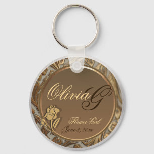 Customisable Flower Girls Keepsake Keychain