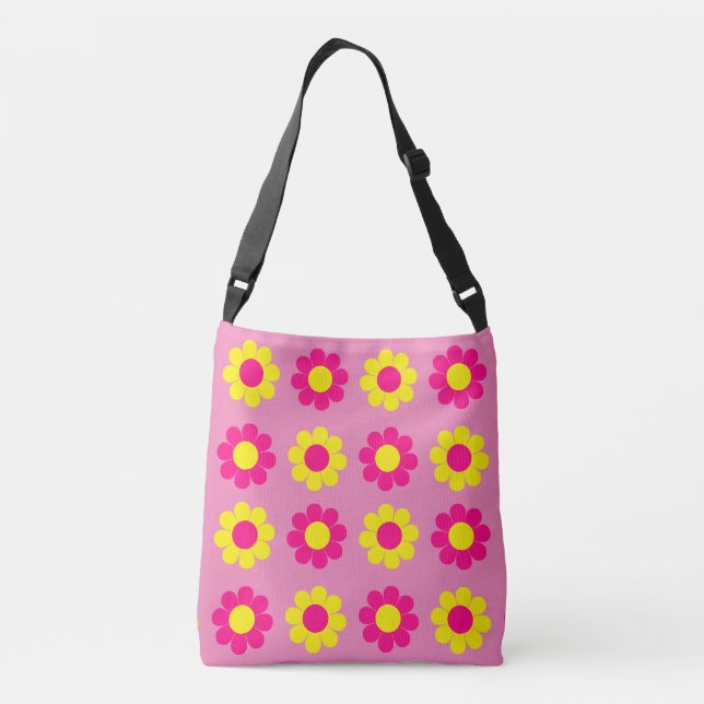 Customisable Flower Power Crossbody Bag (Back)