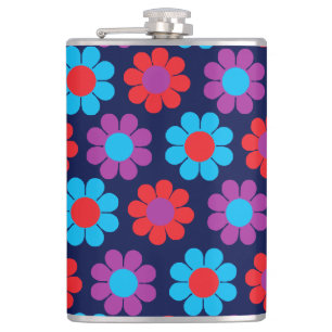 Customisable Flower Power Hip Flask