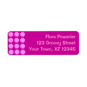 Customisable Flower Power Return Address Label