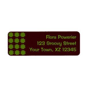 Customisable Flower Power Return Address Label