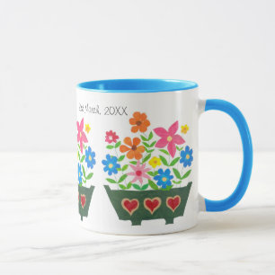 Customisable Flower Power Wedding Mug