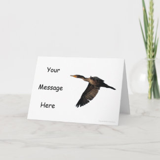 Customisable Flying Cormorant 1 Greeting Card