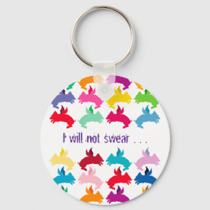 Customisable: Flying piggies Key Ring