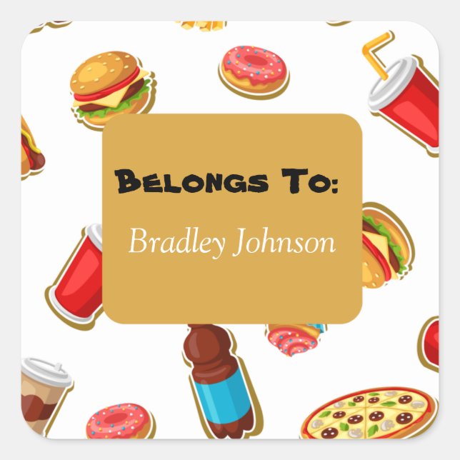 Customisable Food Theme Belongs To Sticker Pack (Front)