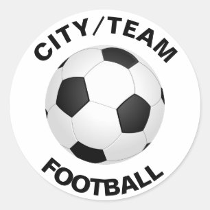 Customisable Football Classic Round Sticker