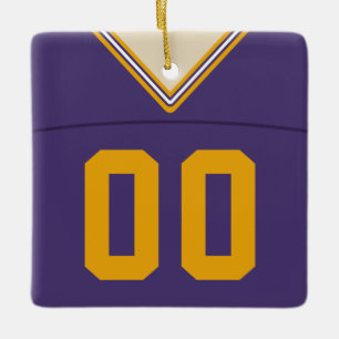 Customisable Football Lacrosse Jersey Ornament