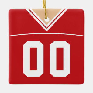 Customisable Football Lacrosse Jersey Ornament