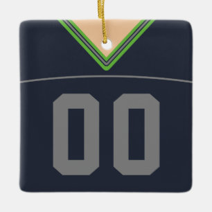 Customisable Football Lacrosse Jersey Ornament