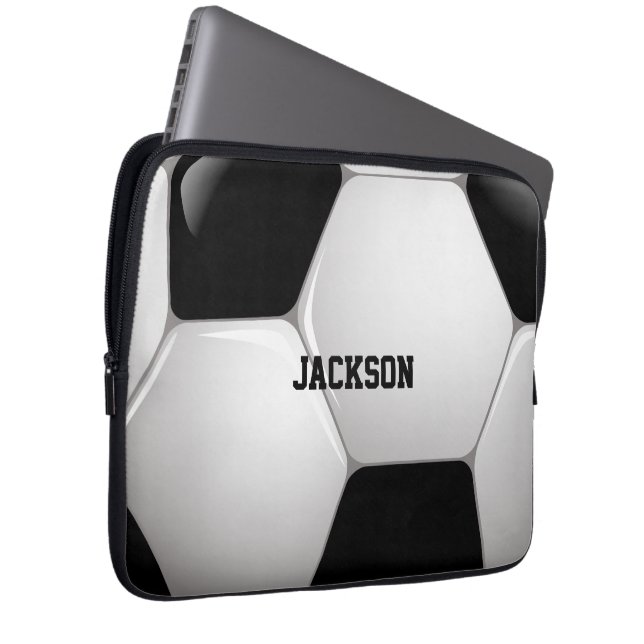 Customisable Football Soccer Ball Laptop Sleeve (Front Right)