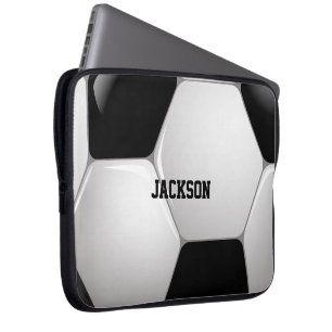 Customisable Football Soccer Ball Laptop Sleeve